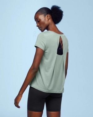 Camiseta On Active-T Breathe Mujer Verdes | CMX1303YUK