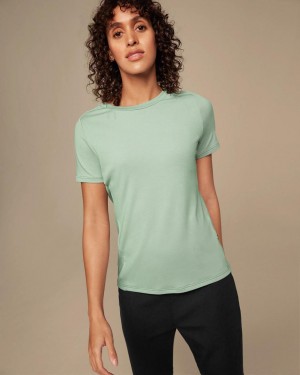 Camiseta On Focus-T Mujer Verdes | CMX1286GLQ