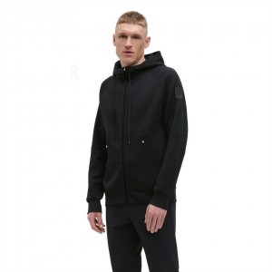 Sudadera con Capucha On Zipped Hombre Negros | CMX1800ORX