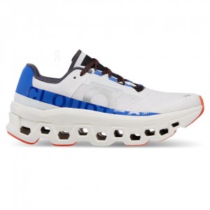 Tenis Para Correr En Carretera On Cloudmonster Mujer Blancos Azules | CMX1108LHT