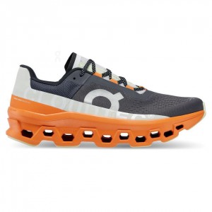 Tenis Para Correr En Carretera On Cloudmonster Hombre Grises Naranjas | CMX1492DNN