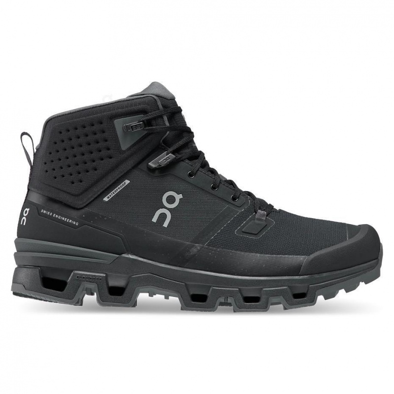 Botas de Montaña On Cloudrock 2 Impermeables Hombre Negros | CMX1694UTL