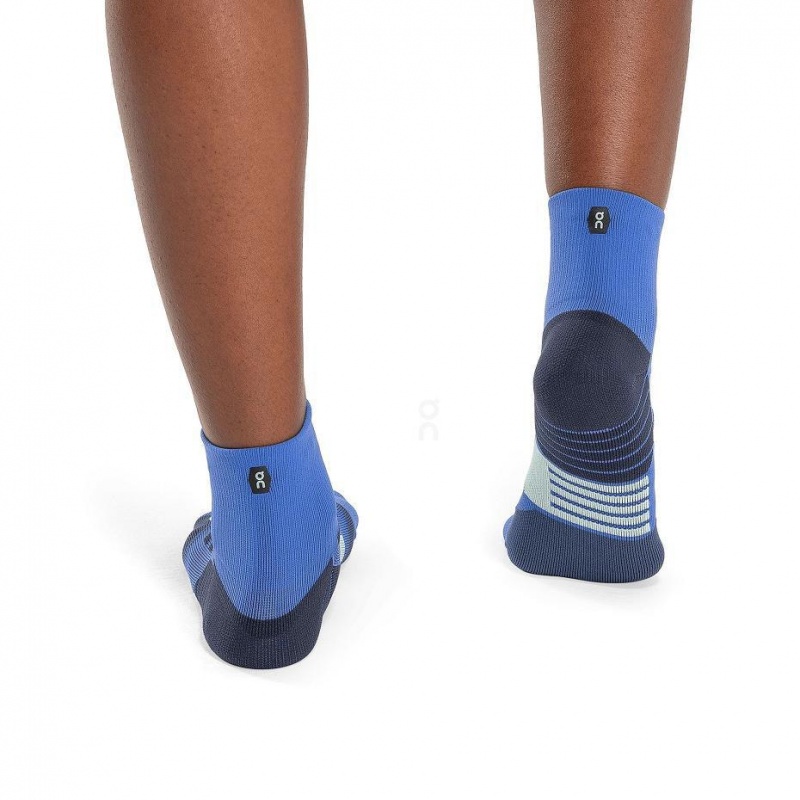 Calcetines On Performance Mid Hombre Azules | CMX1889ZGY