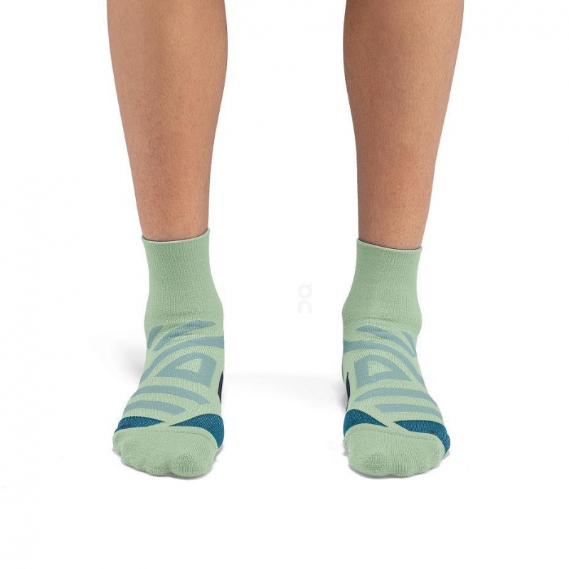 Calcetines On Performance Mid Mujer Verdes | CMX1431RWH