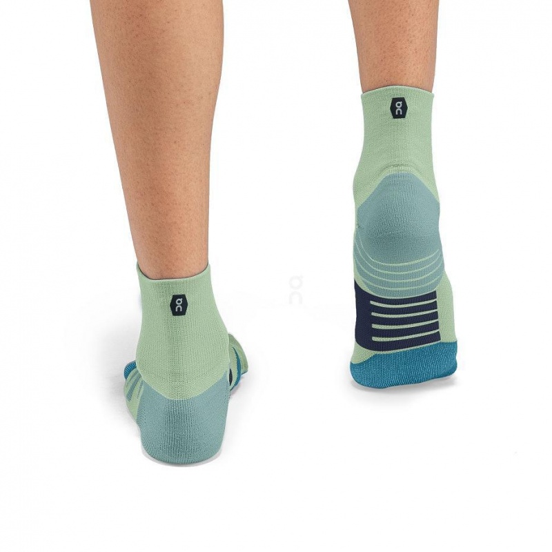 Calcetines On Performance Mid Mujer Verdes | CMX1431RWH