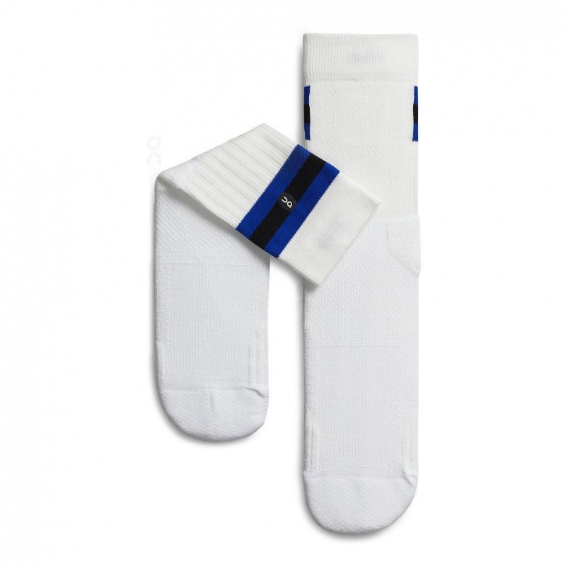 Calcetines On Tenis Hombre Blancos Azules | CMX1908DNN