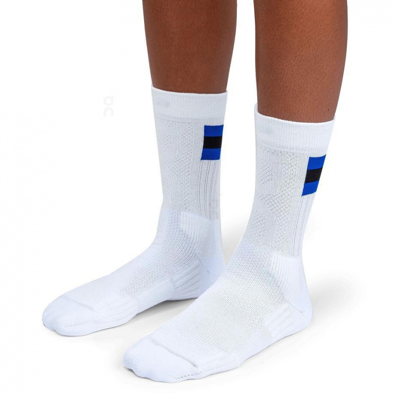 Calcetines On Tenis Hombre Blancos Azules | CMX1908DNN