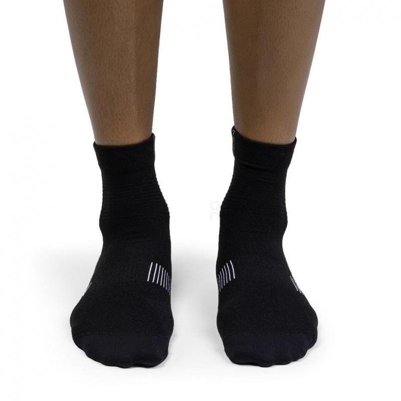 Calcetines On Ultralight Mid Hombre Negros | CMX1914LHT