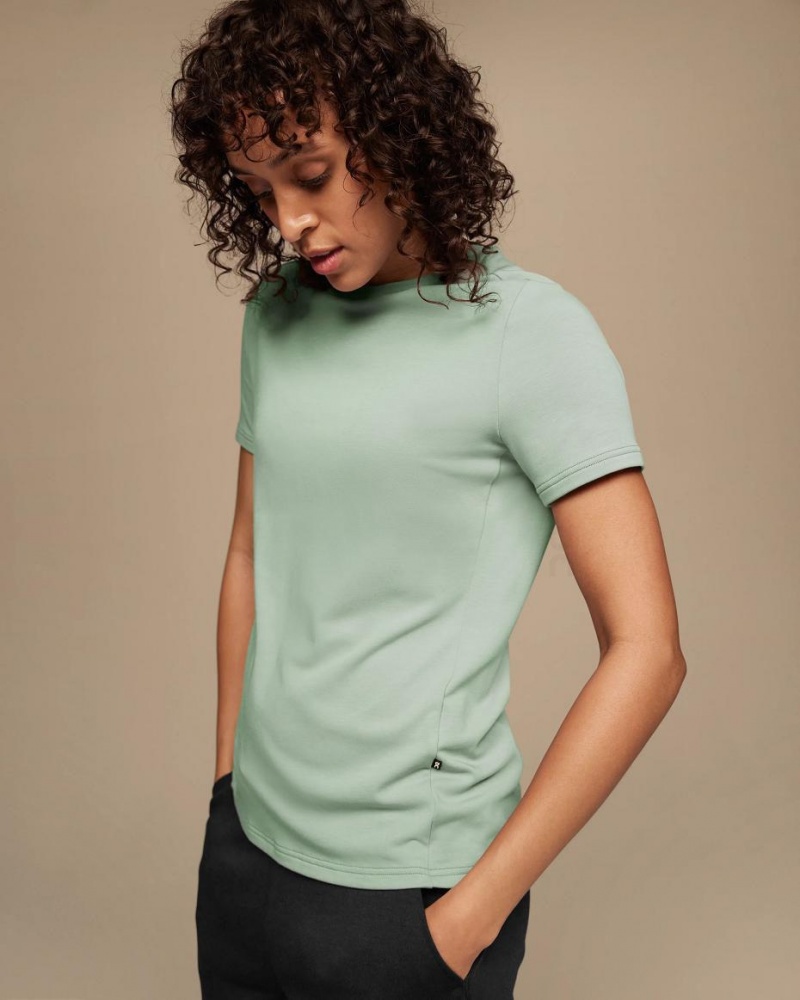 Camiseta On Focus-T Mujer Verdes | CMX1286GLQ