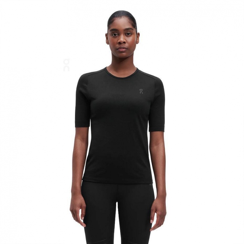 Camiseta On Merino-T Mujer Negros | CMX1302TVJ