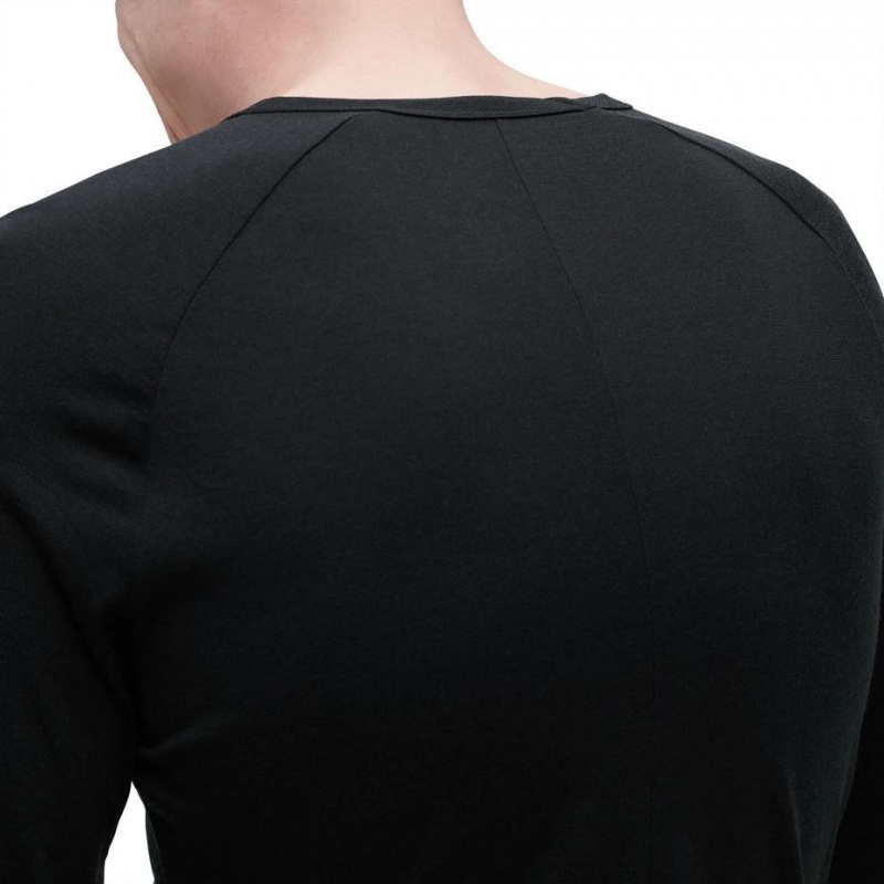 Camiseta On Merino Long-T Hombre Negros | CMX1848TVJ