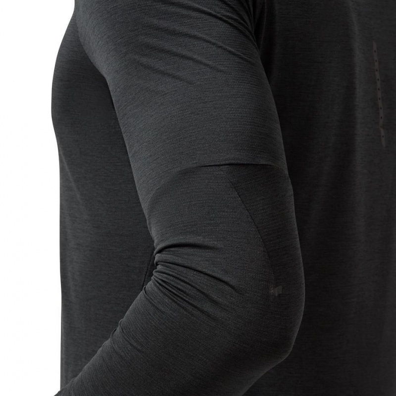 Camiseta On Performance Long-T Hombre Negros | CMX1846EXG