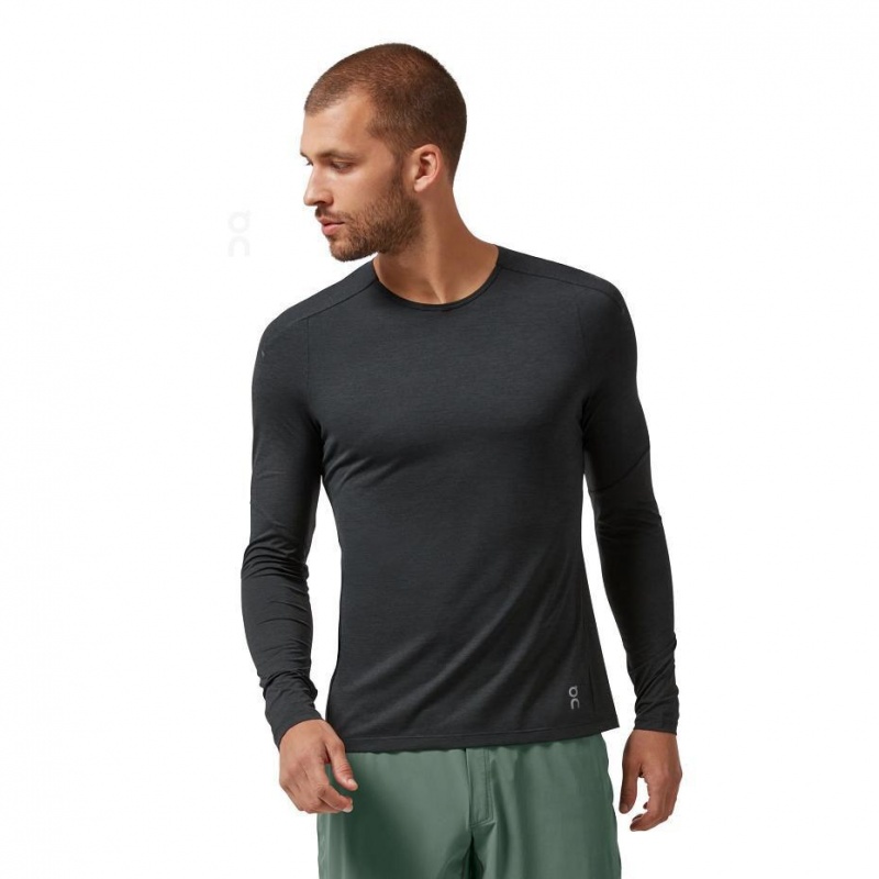 Camiseta On Performance Long-T Hombre Negros | CMX1846EXG