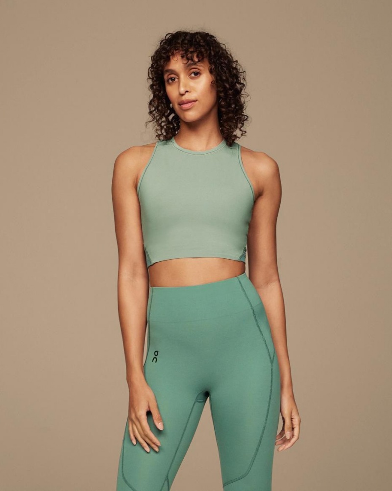 Tank On Movement Crop Mujer Verdes | CMX1280ORX