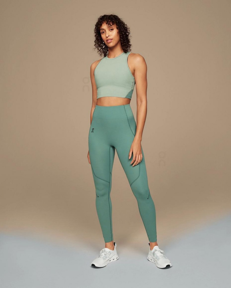 Tank On Movement Crop Mujer Verdes | CMX1280ORX