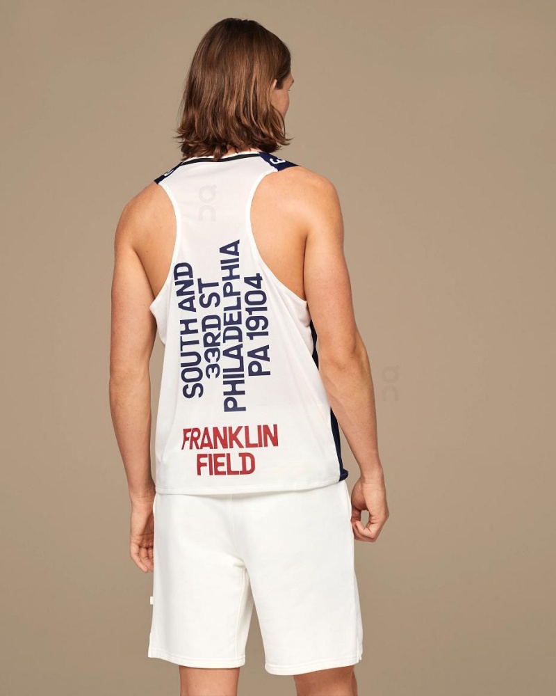 Tank On Penn Relays Singlet Hombre Azul Marino | CMX1870QZD