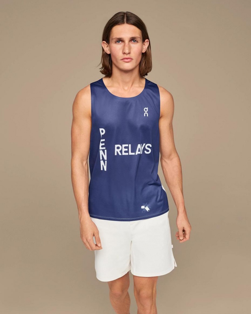 Tank On Penn Relays Singlet Mujer Azul Rey | CMX1319CEI