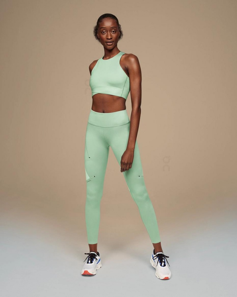 Tank On Race Crop Mujer Verdes | CMX1316LHT