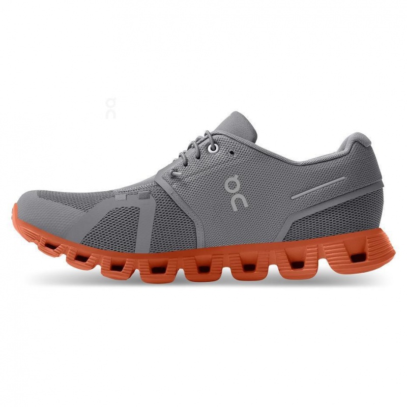 Tenis On Cloud 5 Hombre Grises Naranjas | CMX1570DNN