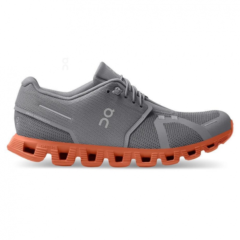 Tenis On Cloud 5 Hombre Grises Naranjas | CMX1570DNN