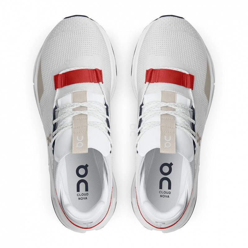 Tenis On Cloudnova Hombre Blancos Rojos | CMX1610QZD