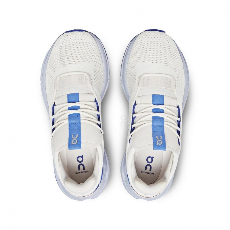 Tenis On Cloudnova Mujer Blancos Azules | CMX1045ISZ